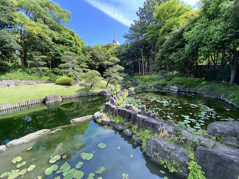 日本庭園の「見浜園」